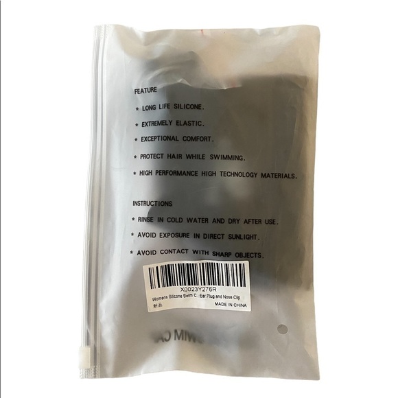 NWT DSANE 100% Silicone Women Swim Cap for Long Hair w/ Ear Plug & Nose … - Picture 3 of 10